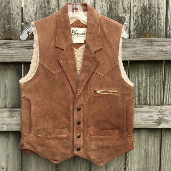 Bermans Vintage Leather Suede Sherpa 